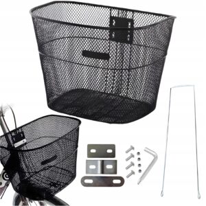 KOSZYK ROWEROWY KOSZ NA KIEROWNICĘ RAMĘ ROWER PRZEDNI BAGAŻOWY METALOWY