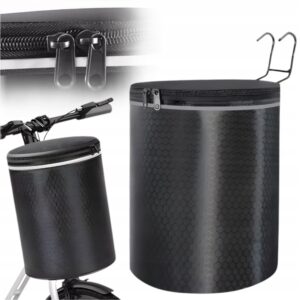 KOSZYK TORBA NA HULAJNOGĘ ROWER WIESZANY NA KIEROWNICĘ WODOODPORNY CZARNY